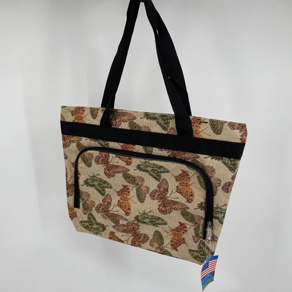 Bovano Handbags - Bovano USA Butterfly Tapestry Tote Bag